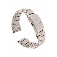 Curea de ceas din metal, 20 mm x 19 cm, argintiu